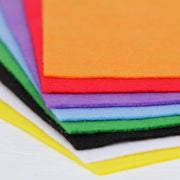 Premium Felt Fabric Variety Pack - 8 Different Rainbow Colors - 12" x 12" Sheets - Threadart.com