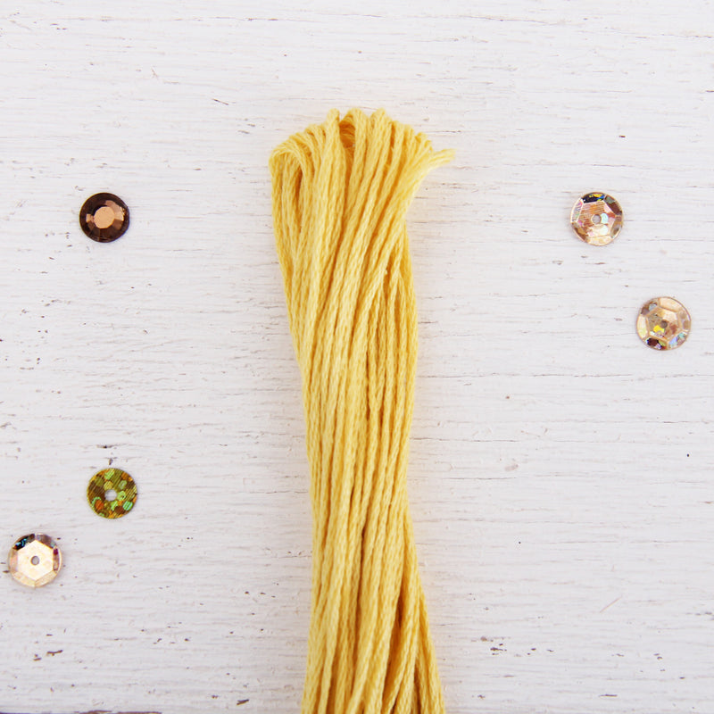 Yellow Premium Cotton Embroidery Floss - Six Strand Thread - No. 206 - Threadart.com