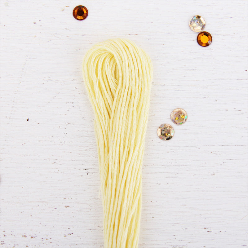 Pale Yellow Premium Cotton Embroidery Floss - Six Strand Thread - No. 207 - Threadart.com
