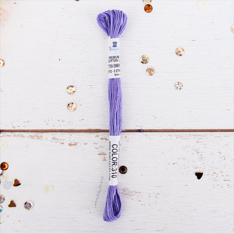 Lavender Premium Cotton Embroidery Floss - Six Strand Thread - No. 310 - Threadart.com
