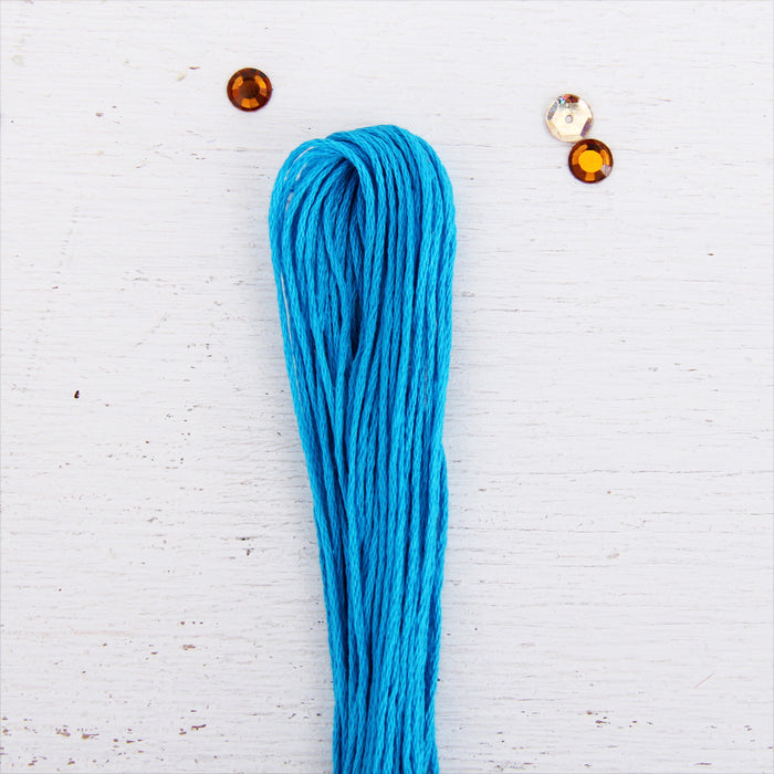 Aqua Premium Cotton Embroidery Floss - Six Strand Thread - No. 405 - Threadart.com