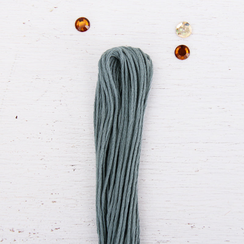 Antique Grey Premium Cotton Embroidery Floss - Six Strand Thread - No. 502 - Threadart.com