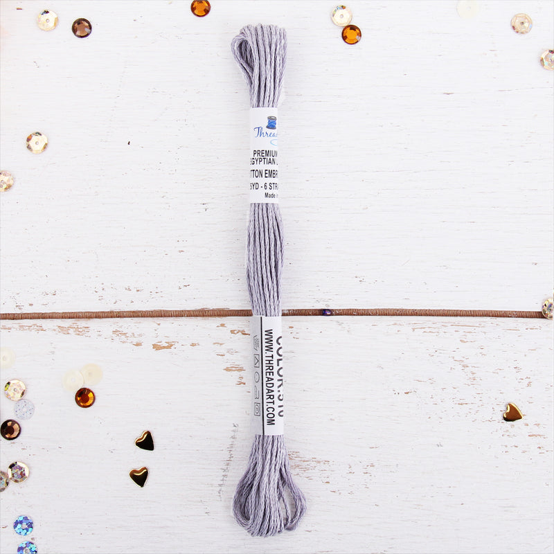 Pewter Grey Premium Cotton Embroidery Floss - Six Strand Thread - No. 510 - Threadart.com