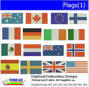 Machine Embroidery Designs - Flags(1) - Threadart.com