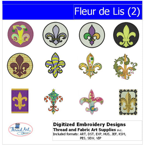 Machine Embroidery Designs - Fleur de Lis(2) - Threadart.com