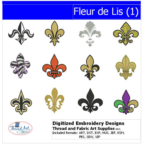 Machine Embroidery Designs - Fleur de Lis(1) - Threadart.com
