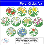 Machine Embroidery Designs - Floral Circles(1) - Threadart.com