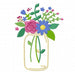 Machine Embroidery Designs - Floral Mason Jars (1) - Threadart.com