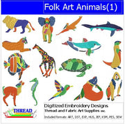 Machine Embroidery Designs - Folk Art Animals(1) - Threadart.com