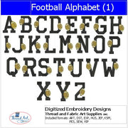 Machine Embroidery Designs - Football Alphabet(1) - Threadart.com