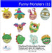 Machine Embroidery Designs - Funny Monsters(1) - Threadart.com