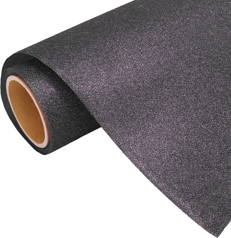Holo Black Glitter Iron On Vinyl 20" Wide Sold By the Yard - Threadart.com
