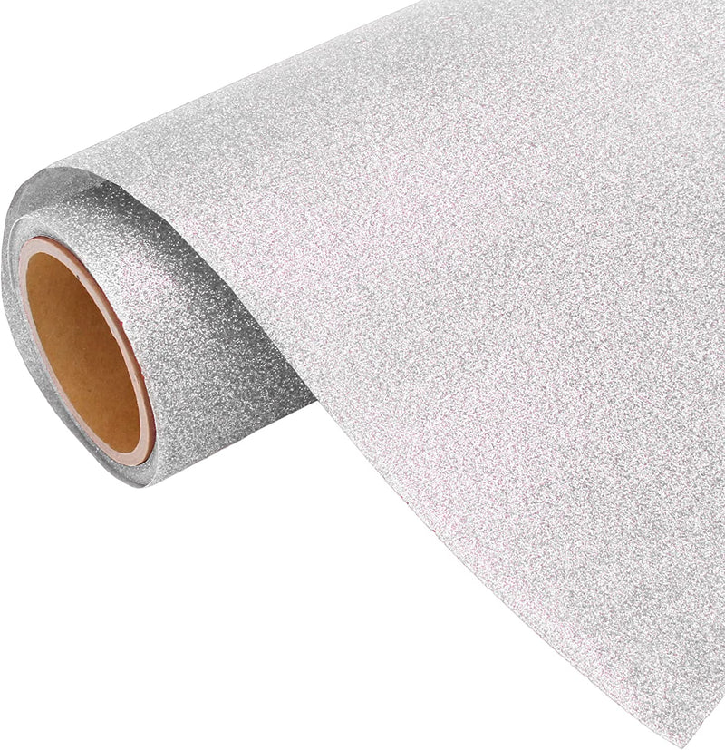 Holo Silver Glitter Iron On Vinyl 20" Wide Sold By the Yard - Threadart.com