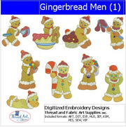 Machine Embroidery Designs - Gingerbread Men(1) - Threadart.com