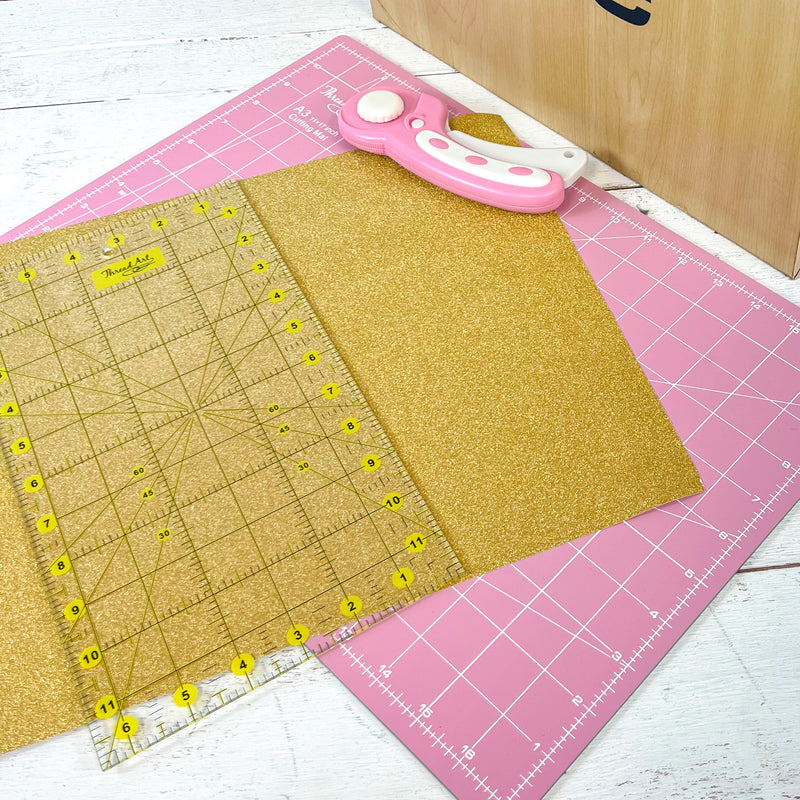 Bronze Glitter Vinyl Peel and Stick Paper Self Adhesive 12" Wide - Threadart.com