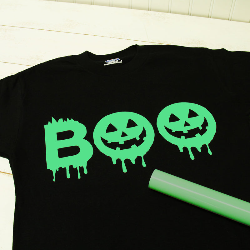 Green Glow in the Dark  20" Heat Transfer Vinyl Film By The Yard - Threadart.com