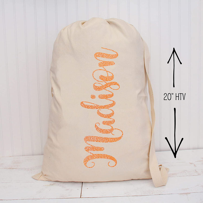 Neon Rainbow Orange Glitter Iron On Vinyl 20" Wide Sold By the Yard - Threadart.com