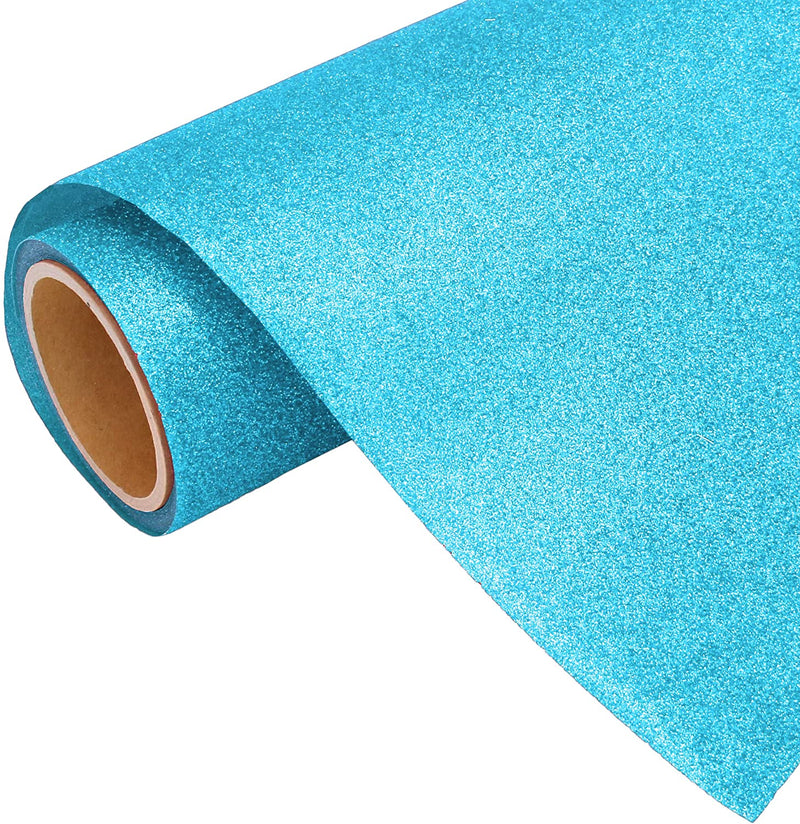 Steel Blue Glitter Iron On Vinyl 20" Wide Sold By the Yard - Threadart.com