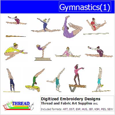 Machine Embroidery Designs - Gymnastics(1) - Threadart.com