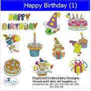 Machine Embroidery Designs - Happy Birthday(1) - Threadart.com