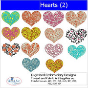 Machine Embroidery Designs - Hearts(2) - Threadart.com