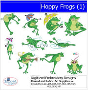 Machine Embroidery Designs - Hoppy Frogs(1) - Threadart.com