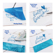 Black Glitter  Iron On Vinyl - Pack of Heat Transfer Sheets - Threadart.com