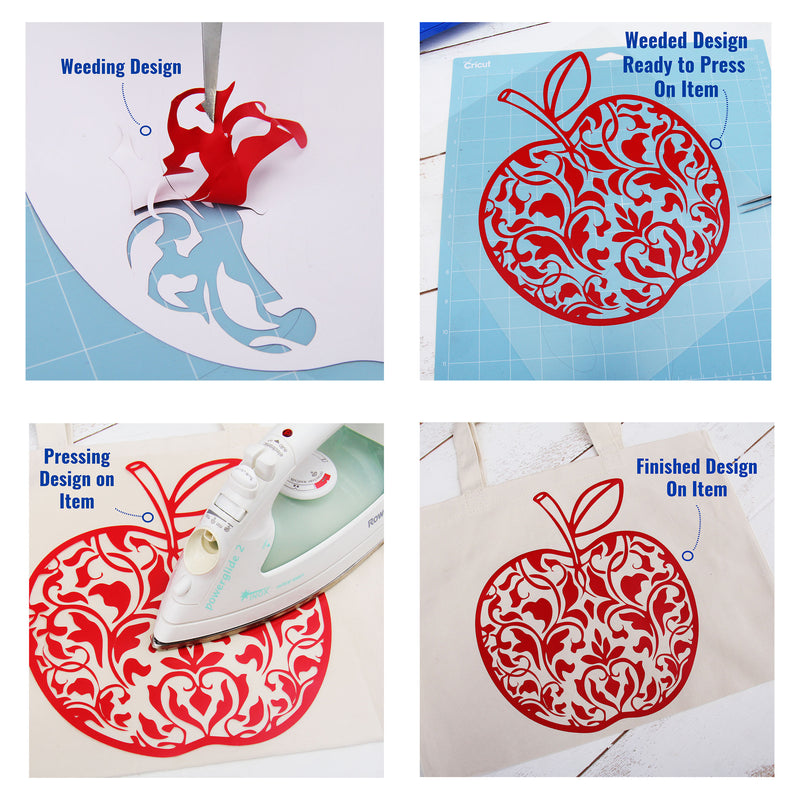 Pastel Solid Color Iron On Vinyl - Heat Transfer Variety Pack - Threadart.com