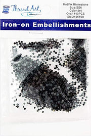 Hot Fix Rhinestones - SS6 - Jet - 1440 stones - Threadart.com