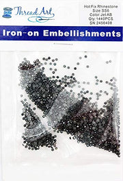 Hot Fix Rhinestones - SS6 - Jet AB - 1440 stones - Threadart.com