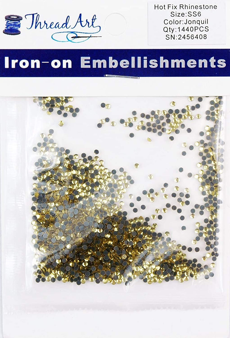 Hot Fix Rhinestones - SS6 - Jonquil - 1440 stones - Threadart.com