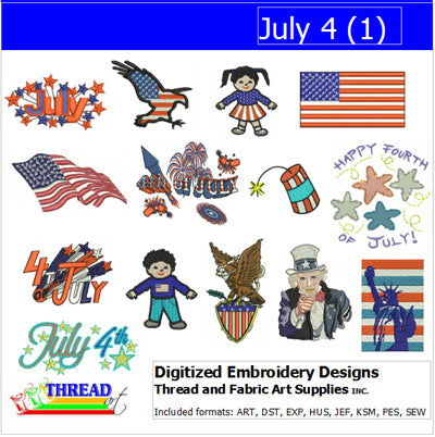 Machine Embroidery Designs - July 4(1) - Threadart.com
