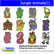 Machine Embroidery Designs - Jungle Animals(1) - Threadart.com