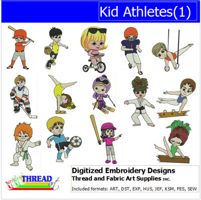 Machine Embroidery Designs - Kid Athletes(1) - Threadart.com
