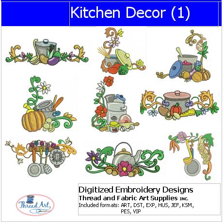 Machine Embroidery Designs - Kitchen Decor(1) - Threadart.com