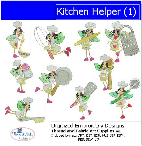Machine Embroidery Designs - Kitchen Helper(1) - Threadart.com