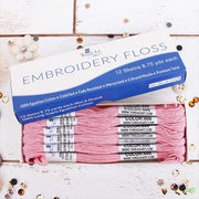 Light Pink Premium Cotton Embroidery Floss - Box of 12 - Six Strand Thread - No. 606 - Threadart.com