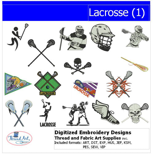 Machine Embroidery Designs - Lacrosse(1) - Threadart.com