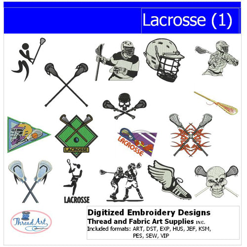Machine Embroidery Designs - Lacrosse(1) - Threadart.com