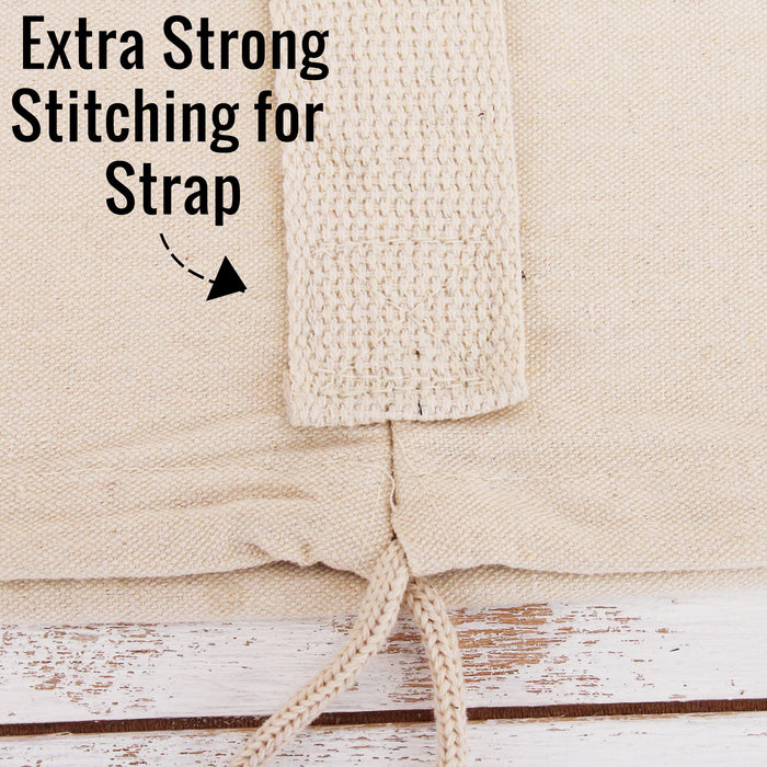 Laundry Bag Duffle Bag Jumbo 25”X35” Drawstring 100% Sturdy Cotton Canvas with Strap - Threadart.com