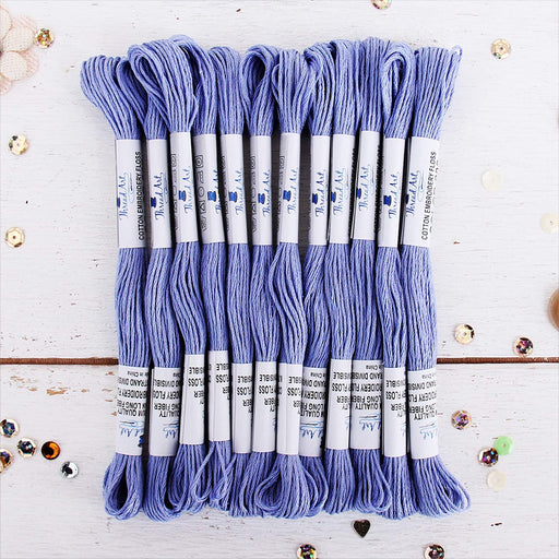 Light Blue Premium Cotton Embroidery Floss - Box of 12 - Six Strand Thread - No. 202 - Threadart.com