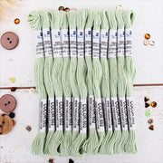 Light Green Premium Cotton Embroidery Floss - Box of 12 - Six Strand Thread - No. 602 - Threadart.com
