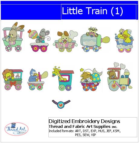 Machine Embroidery Designs - Little Trains(1) - Threadart.com