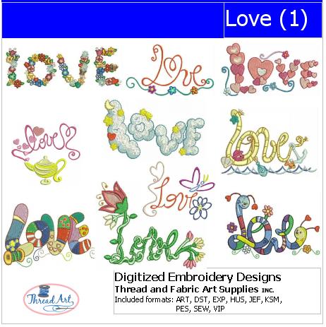 Machine Embroidery Designs - Love(1) - Threadart.com