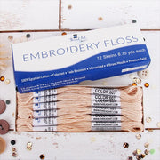 Light Peach Premium Cotton Embroidery Floss - Box of 12 - Six Strand Thread - No. 607 - Threadart.com