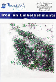 Hot Fix Rhinestones - SS6 - Lt. Amethyst - 1440 stones - Threadart.com