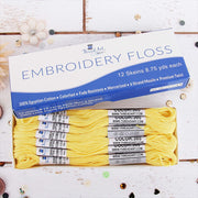 Light Yellow Premium Cotton Embroidery Floss - Box of 12 - Six Strand Thread - No. 305 - Threadart.com