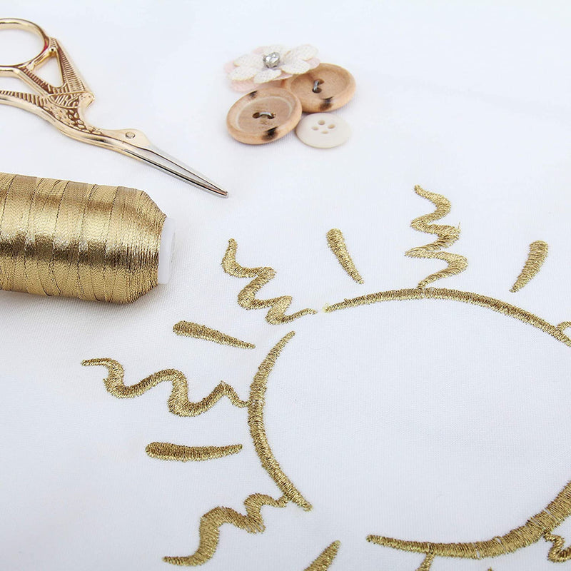 Metallic Thread - No. L14 - Light Brass - 500 Meter Cones - Threadart.com