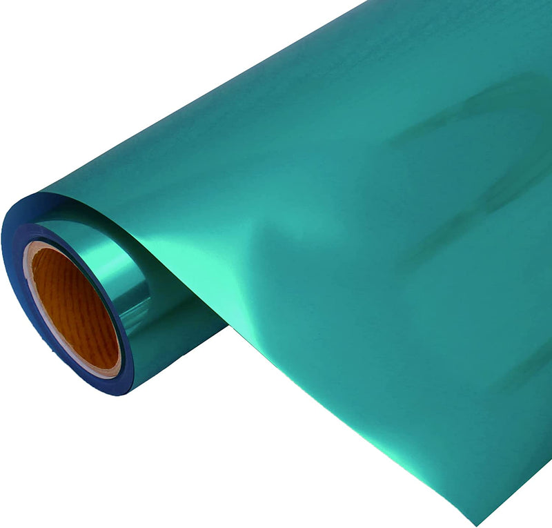 Aqua Metallic Foil Heat Transfer Vinyl 20" Wide Sold By The Yard - Threadart.com