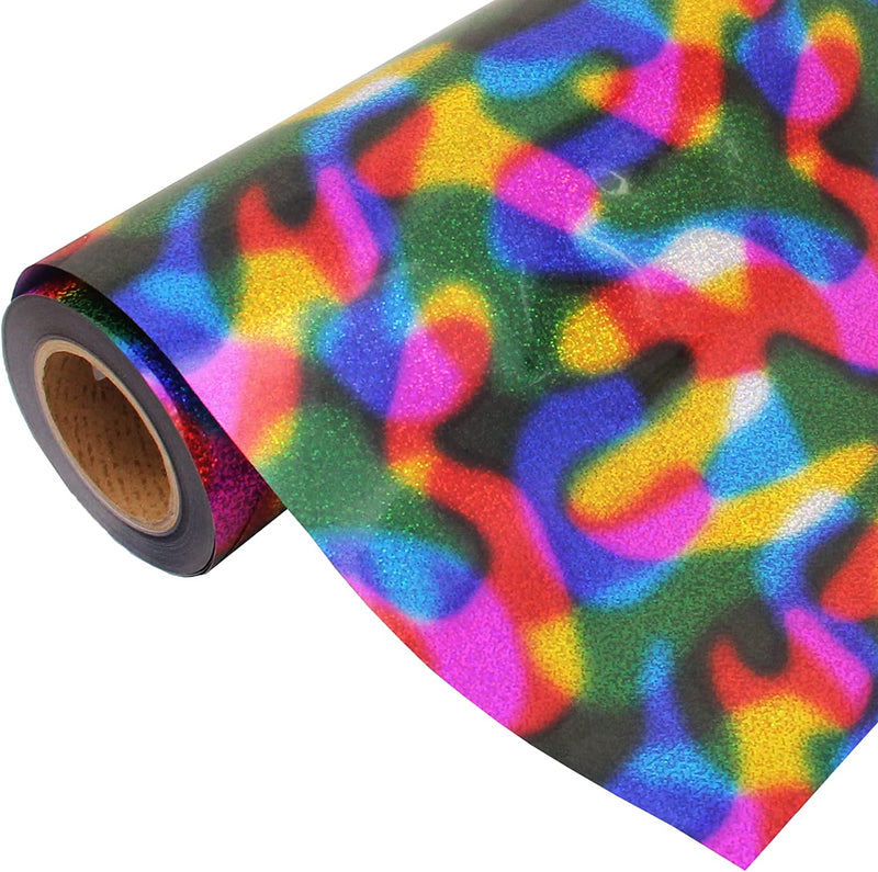 Holographic Galaxy Rainbow 20" Heat Transfer Vinyl Film By The Yard - Threadart.com